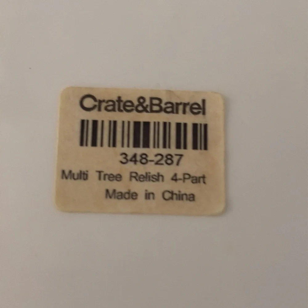 Crate&Barrel Holiday 4 part tray
